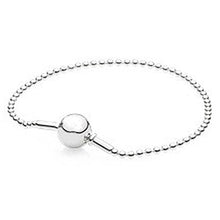 Load image into Gallery viewer, NEW NEWEST 100% 925 Sterling Silver Rose Gold Bracelet Clear CZ Charm Bead ESSENCE Mesh Bracelets DIY For Women Jewelry
